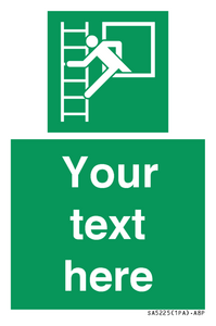 Custom Emergency Escape Ladder Sign